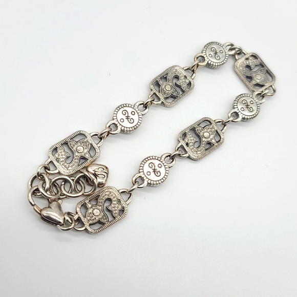 Brighton "PACIFIC HEIGHTS" Coastal Retired Marcasite bracelet! Silver Plated! 🐠 - Picture 7 of 10